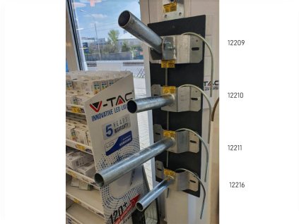 Brat pentru catarg de beton 300mm + rost. material, diametru 60mm, 5°, zincat [SLB-300,60]