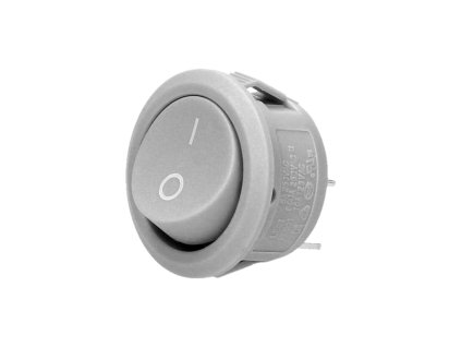 Comutator basculant I/O rotund, 6A/230V, gri [OR-AE-13180/G]
