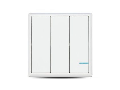 Întrerupător de perete pentru comutator V-TAC Smart/RF, cu 3 butoane [pentru 8458, 8459]