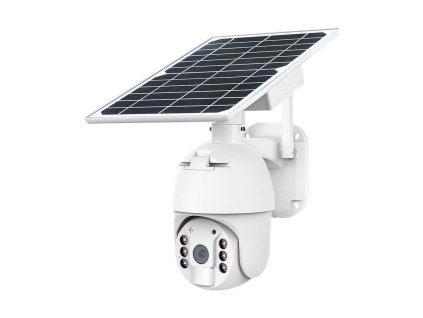 Cameră PTZ solară inteligentă V-TAC HD cu PIR, WiFi, 2MP, audio bidirecțional, IP65, alb (aplicație V-TAC Smart Light)