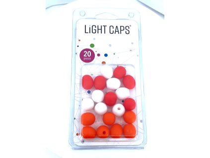 LIGHT CAPS® amestec alb+portocaliu+rosu, 20 buc la pachet
