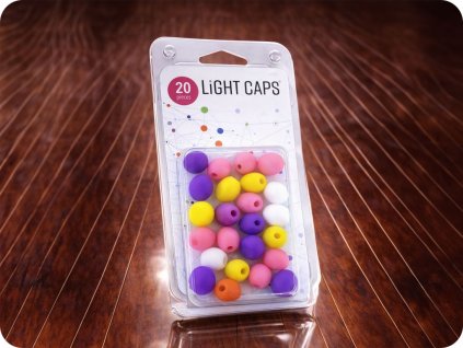 LIGHT CAPS® amestec amestecati alb+galben+roz+2 nuante de violet, 20 buc la pachet