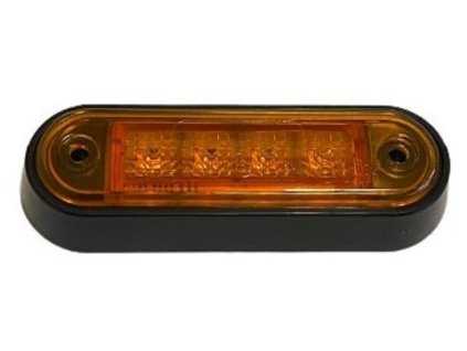 Lumină de degajare laterală LED PORTOCALIU, 0,3W/0,6W, 4xLED, 12/24V, IP67, fixare cu șuruburi, ambalare 2 buc [L1310]