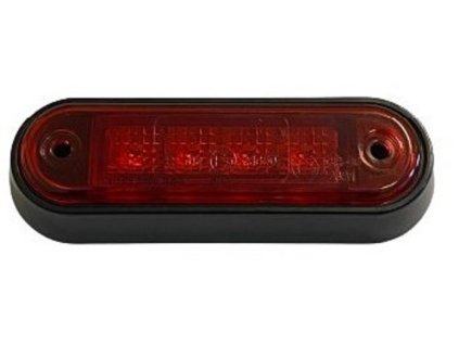Lumină de degajare laterală LED ROȘU, 0,3W/0,6W, 4xLED, 12/24V, IP67, fixare cu șuruburi, ambalare 2 buc [L1311]