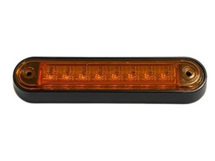 Lumină de degajare laterală LED PORTOCALIU, 0,8W, 8xLED, 12/24V, IP67, fixare cu șuruburi [L1313]