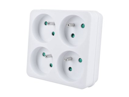 Solight Stecher cu 4 Prize, 4 x 10A, Alb  [P108]