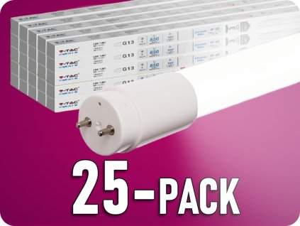 Tub LED 60CM, T8, 8.5W, 900lm, G13, sticlă, 4000K (starter LED nu este inclus)/25-PACK! [WOJ+22301_8.5W]