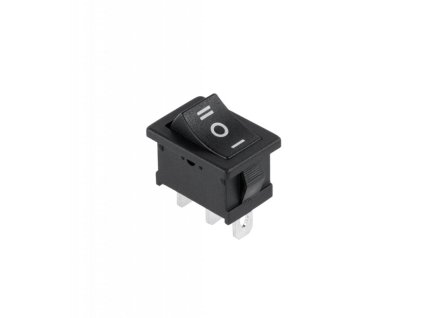 Comutator basculant 3 poziții 1x10A/250V - negru  I/O/II [29587]