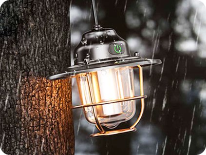 Superfire  LED de camping reîncărcabilă  3,2W cald/rece/roșu reglabil USB-C IPX4 [T57]