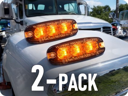 Lampă de avertizare LED 3xLED, subțire, 12/24V/2-PACK! [LW0036-2]