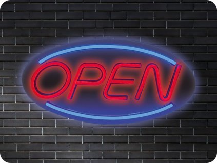 Decor Neon LED pentru totdeauna, reglabil OPEN, USB [RTV100454]