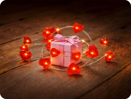 Lanț decorativ LED Heart 2m, 20LED, 2xAA fără funcții [X01204115]