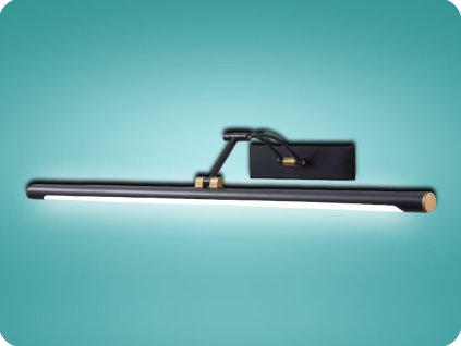 Lampă LED deasupra oglinzii RICO lungime 50cm, 9W, 990lm, 4000K, negru, IP44 [AD-OM-6519L4/B]