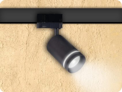 Pistă de lumină LED MADARA ALTRO RING sursă de alimentare înlocuibilă GU10, trifazată, neagră [SLIP003050]