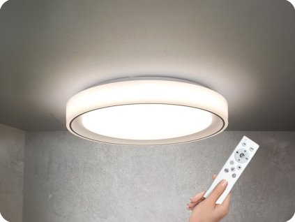 Plafoniera LED cu telecomanda FLOCO 30W+6W, RGB, 2100lm, 40cm, alb [WO8015]