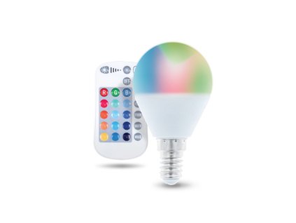 BEC LED E14, RGB+W, 5W, 250LM, G45, TELECOMANDA [RTV003566]