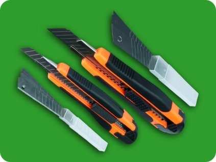 CUITITE DE LUCRU CU LAMA DE FRUGARE 9/18MM, SET 2X CUTITE, 2X LAME [TL002]