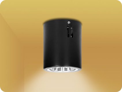 LUMINA DE SURFACE LED KORIN 10 PENTRU BEC 1XE27, NEGRU [AD-OD-6179BE27]