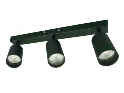 APLICAȚIE DE TAVAN INTERIOR PENTRU 3 BECURI GU10, NEGRU [MC0340]