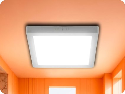 Panel LED încastrat cu sursă de alimentare 12W, 1200lm, pătrat (Barva světla Alb rece)
