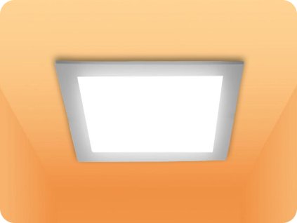 Panou LED încorporat cu sursă de alimentare 3W, 330lm, iluminare din spate, pătrat, IP20 (Barva světla Alb rece)