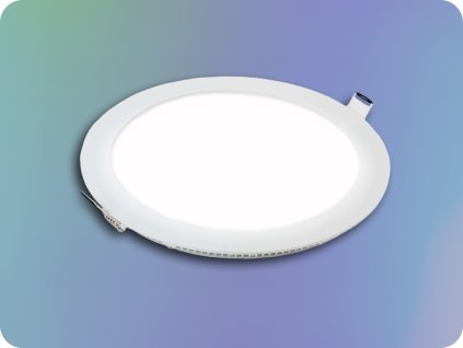 Panel LED încorporat cu sursă de alimentare 6W, 660lm, iluminat din spate, rotund, IP20 (Barva světla Alb rece 6500K)