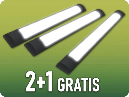 Panou LED tip Hranol ECONOMY LINE 36W, 3000lm, 120cm, negru, 2+1 gratis! (Barva světla Alb cald)
