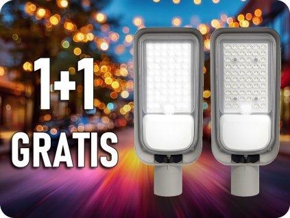 Lumină LED pentru stradă 30W, 2505lm, 115°, IP65, 1+1 gratis!