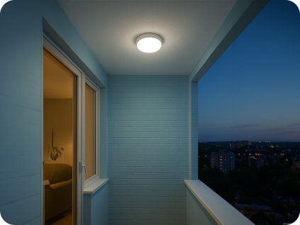 Aplica LED de tavan/aplicat cu senzor, 8W / 16W / 20W, 1050lm-2600lm, IP65, schimbare de culoare 3000/4000/6000K