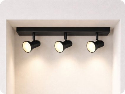 Lampă de tavan LED pentru interior 3xGU10 RIO, neagră [AD-OP-6431BGU10]
