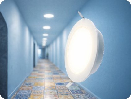 Panou LED încastrat cu sursă de alimentare 3W, 330lm, retroiluminat, rotund, cip Samsung