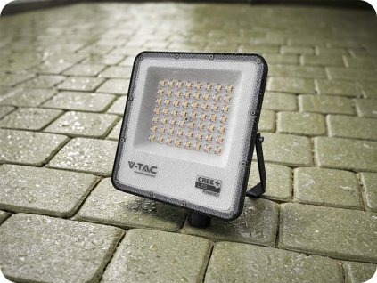 Reflector LED 50W, 4000lm, schimbare culoare CCT 3000K/4000K/6500K, CREE CHIP, negru
