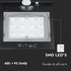 Lumină solară LED CU SENSOR DE MIȘCARE 1,5W, 220lm, IP65, negru