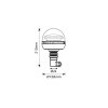 Lampa de avertizare LED - far, 20W, 12-24V, portocaliu [L1406-ALR-2]