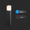 Lumină de grădină LED 1xGU10, 50 cm, negru/alb, IP54