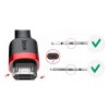 Cablu Micro USB Baseus Cafule 1.5A, 2m, roșu+negru [CAMKLF-C91]