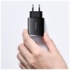 Adaptor de încărcare rapidă Baseus 2xUSB, USB-C, PD, 3A, 30W, negru