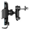 Suport telefon pentru mașină electrică Baseus Light 4,7-6,5 inci 15 W Qi încărcător fără fir Iluminat din spate Negru