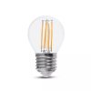 Bec LED E27 cu filament 6W, 800lm, G45