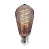 Bec cu filament retro LED E27 4W, 250lm, ST64, fum, 2000K