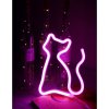 Decor Forever Light Neon LED - pisica roz, 3xAA/USB [RTV100210]