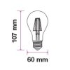 Bec LED cu filament Frost Cover 6W (660Lm), E27, A60, 2700K