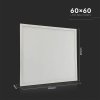 Panou LED cu alimentare, patrat 60x60cm, 40W, 4950lm