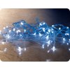 Lanț de Crăciun LED pentru exterior, 300 LED-uri, 14,95m, cablu 3m, 8 funcții, IP44, cablu translucid, albastru [X08300622]