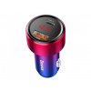 Adaptor pentru încărcător auto Baseus Magic USB + USB-C QC 4.0, PD 45W/6A, roșu + albastru [019263]