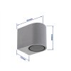 Aplic LED 1xGU10, IP54, gri [SLIP007007]