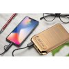 Power Bank 10.000 mAh, 2XUSB + USB-C, culoare aurie