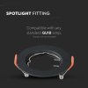 Rame pentru bec spot GU10/GU5.3, circular, negru, pachet 2 buc
