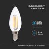 Bec LED retro cu filament E14, 4W, 400lm, lumanare