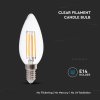 Bec LED retro cu filament E14, 4W, 400lm, lumanare